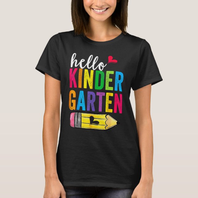 Camiseta Hello Kindergarten Team Back To School Teachers St (Anverso)
