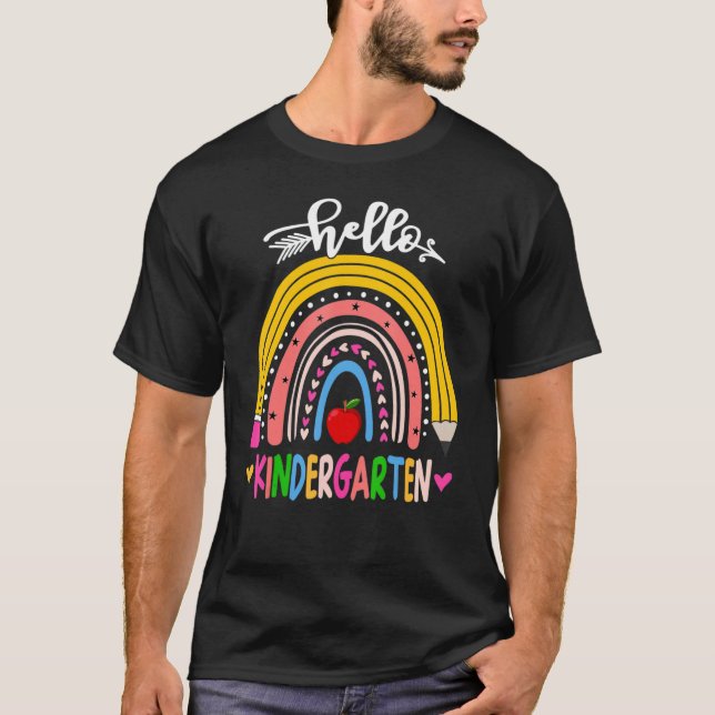 Camiseta Hello Kindergarten Team Kinder Back To School Rain (Anverso)