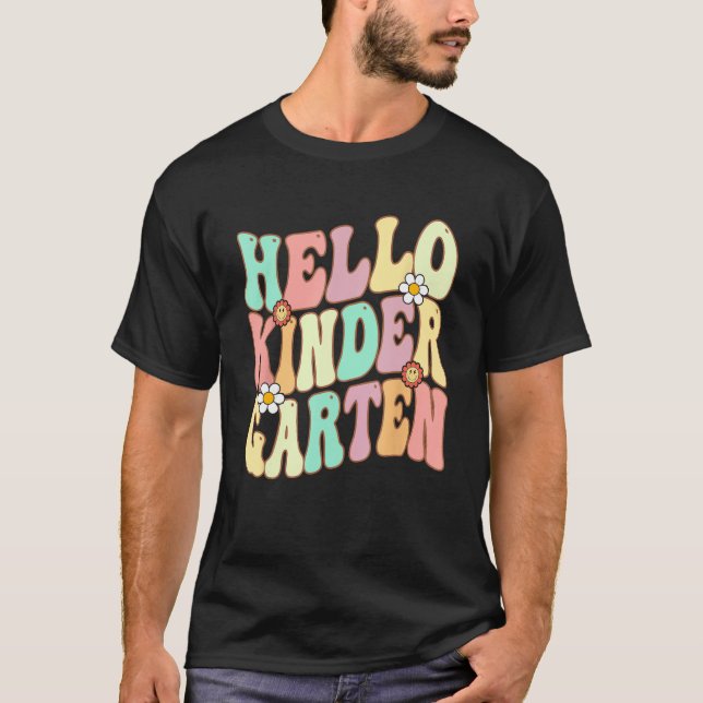 Camiseta Hello Kindergarten Team Kinder Back To School Teac (Anverso)