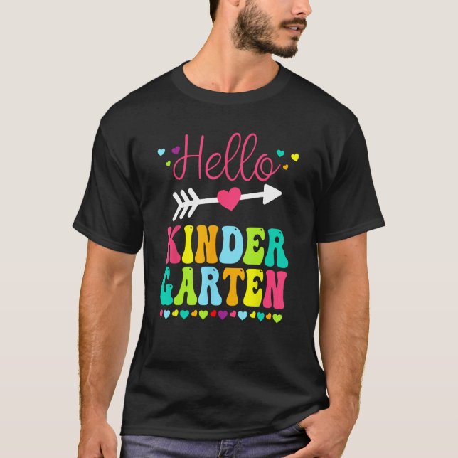 Camiseta Hello Kindergarten Team Kinder Back To School Teac (Anverso)