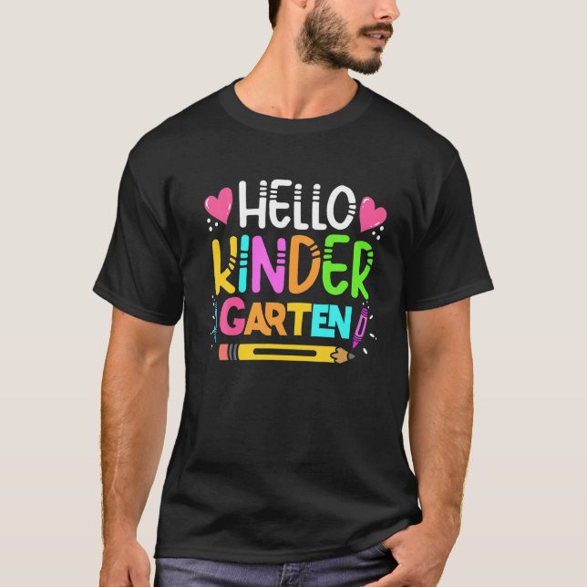 Camiseta Hello Kindergarten Tee Back To School (Anverso)