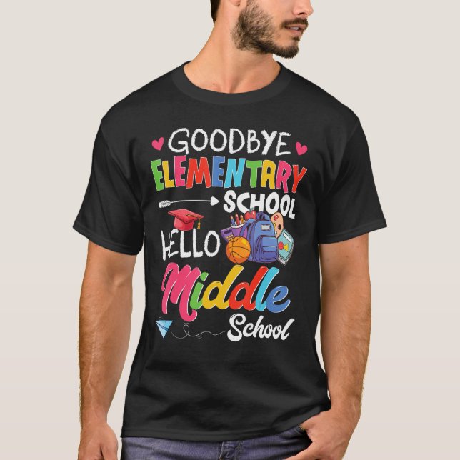 Camiseta Hello Middle School Graduation Elementary School (Anverso)