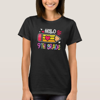 Camiseta Hello Ninth Grade Tie Dye Pencil Back To School Fi