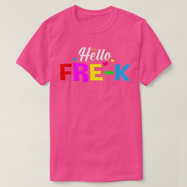 CAMISETA HELLO PRE K  (Diseño del anverso)