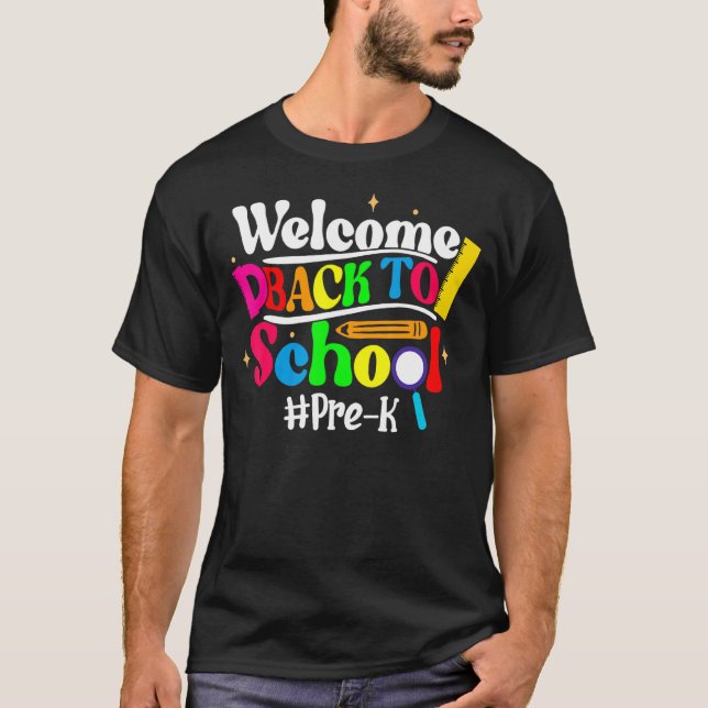 Camiseta Hello Pre K Team PreK Back to School Teacher Girls (Anverso)
