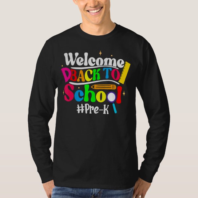 Camiseta Hello Pre K Team PreK Back to School Teacher Girls (Anverso)