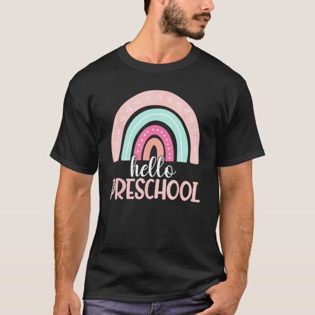 Camiseta Hello Preschool Back To School Preschooler Teacher (Anverso)
