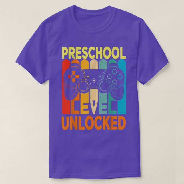 Camiseta Hello Preschool Level Unlocked Video Game Back to  (Diseño del anverso)