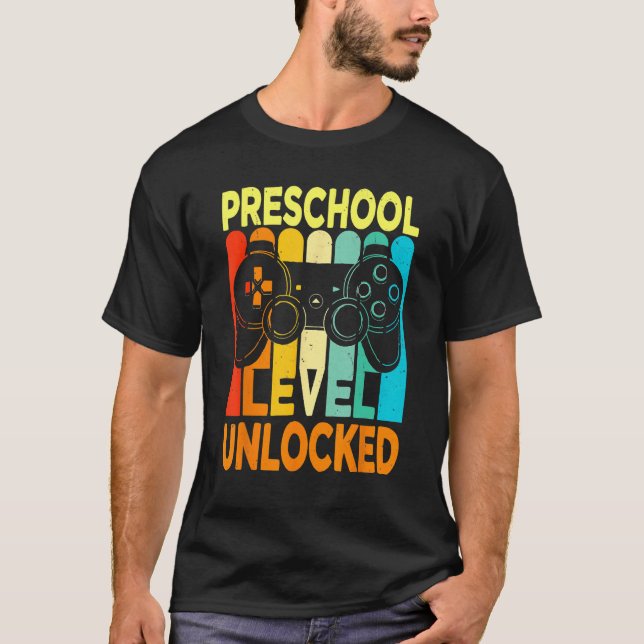 Camiseta Hello Preschool Level Unlocked Video Game Back To  (Anverso)