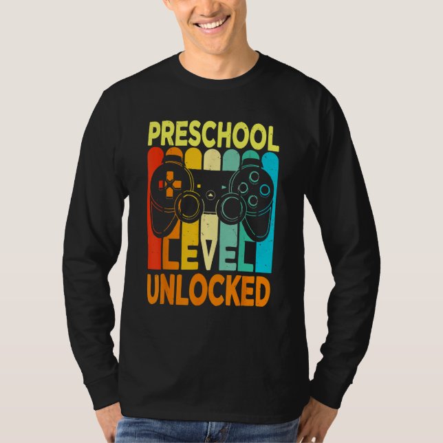 Camiseta Hello Preschool Level Unlocked Video Game Back To  (Anverso)