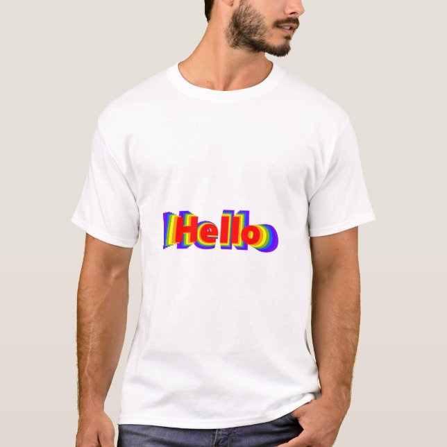 Camiseta Hello rainbow! (Anverso)