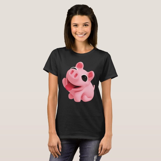 Camiseta Hello Rosa T-shirt (Anverso completo)