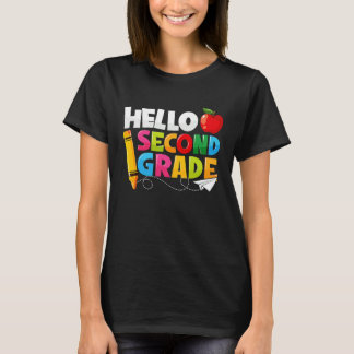 Camiseta Hello Second Grade  2nd Grade Back To School Kids