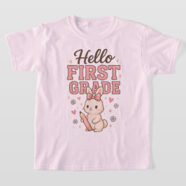 Camiseta Hello Second Grade Coquette Bow Teacher Girl