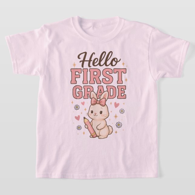 Camiseta Hello Second Grade Coquette Bow Teacher Girl (Distribución)