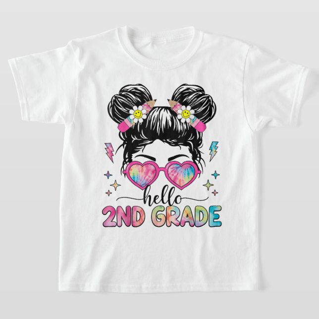Camiseta Hello Second Grade Coquette Bow Teacher Girl (Distribución)