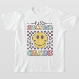 Camiseta Hello Second Grade Coquette Bow Teacher Girl