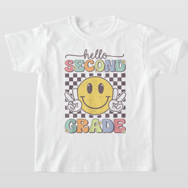 Camiseta Hello Second Grade Coquette Bow Teacher Girl (Distribución)