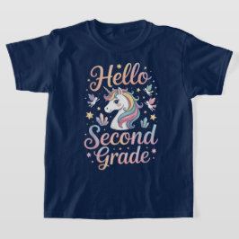 Camiseta Hello Second Grade Coquette Bow Teacher Girl