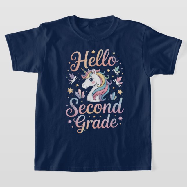 Camiseta Hello Second Grade Coquette Bow Teacher Girl (Distribución)
