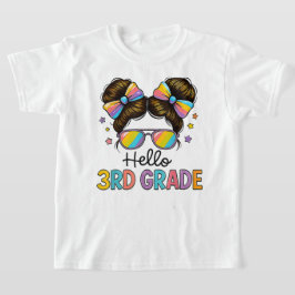 Camiseta Hello Second Grade Coquette Bow Teacher Girl
