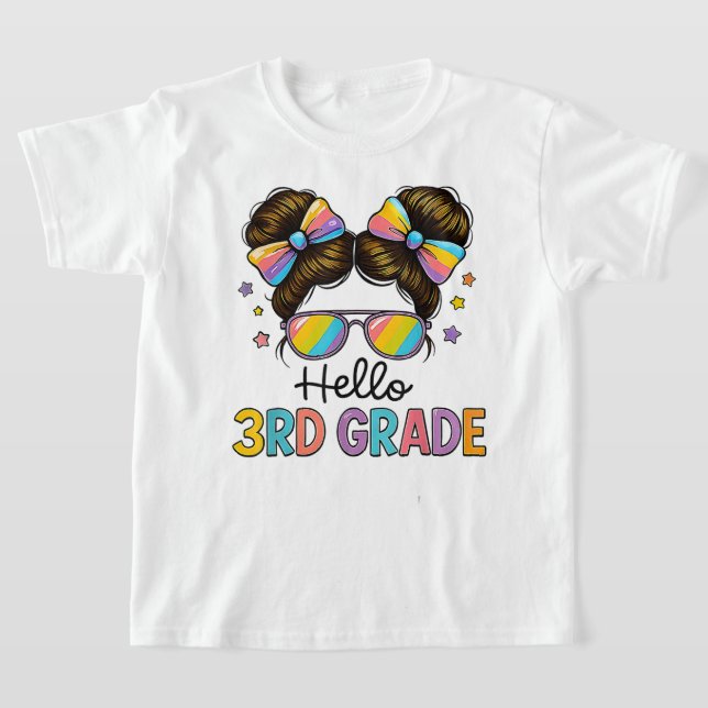 Camiseta Hello Second Grade Coquette Bow Teacher Girl (Distribución)