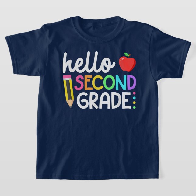 Camiseta Hello Second Grade Coquette Bow Teacher Girl (Distribución)