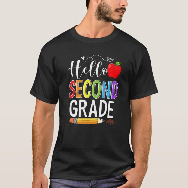 Camiseta Hello Second Grade Team 2nd Grade Teacher Back To  (Anverso)