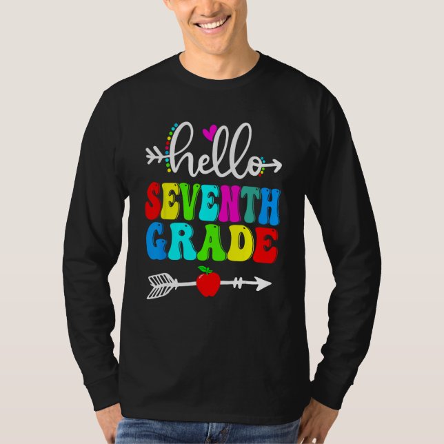 Camiseta Hello Seventh Grade Team 7th Grade Back To School  (Anverso)