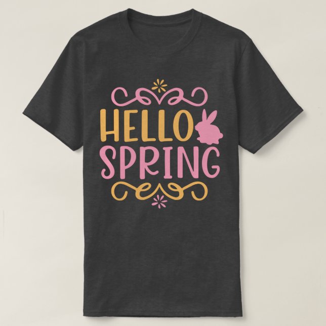 Camiseta Hello Spring Bunny (Diseño del anverso)