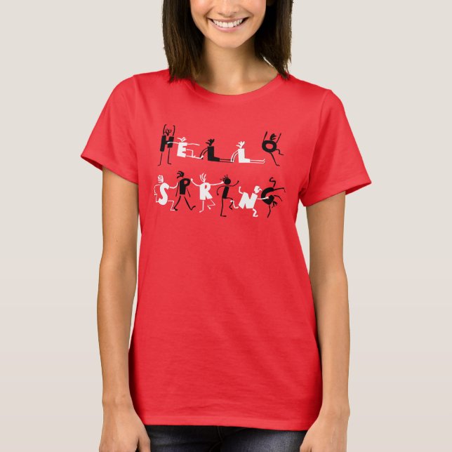 Camiseta Hello Spring Funny Black and White Personalizado T (Anverso)