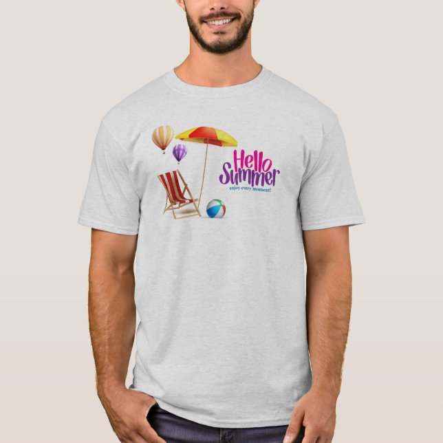 Camiseta Hello summer  (Anverso)