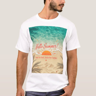 Camiseta Hello summer beach sunset graphic t-shirt