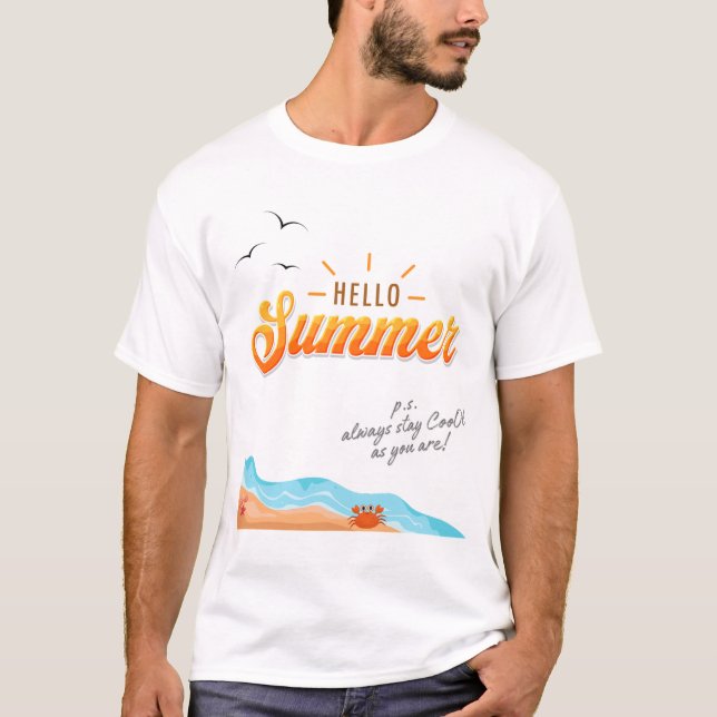 Camiseta Hello Summer Beach T-Shirt (Anverso)