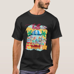 Camiseta Hello Summer Colorful Gnome Summertime