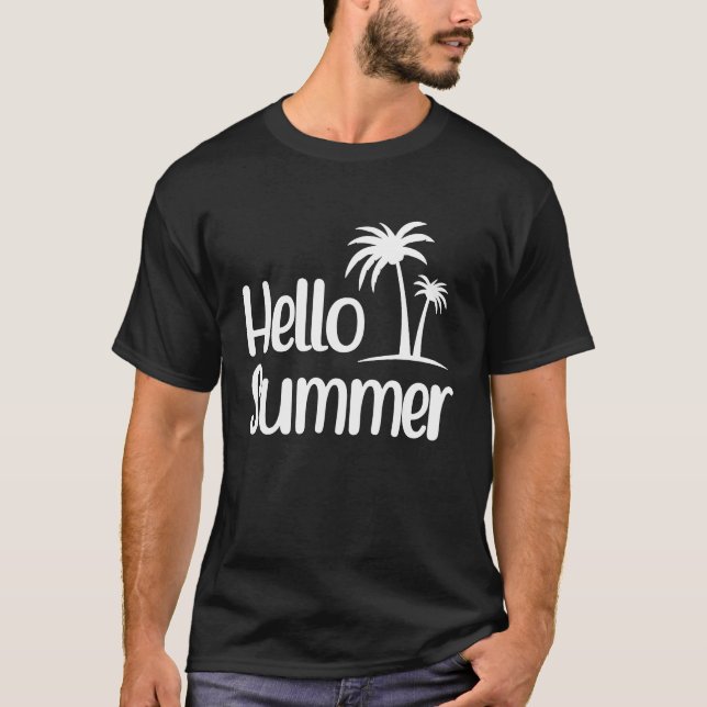 Camiseta Hello Summer Feeling Tropical Beach Summer Vacatio (Anverso)