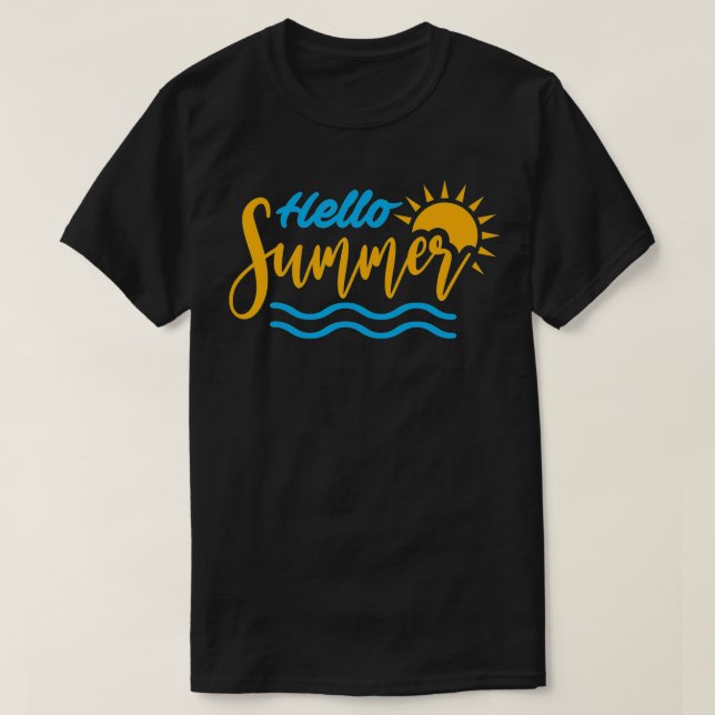 Camiseta HELLO SUMMER Last Day School Teacher Student Beach (Diseño del anverso)