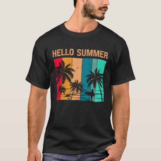 Camiseta Hello Summer  Sun Sea and Sand  Summer Surfing Vac (Anverso)