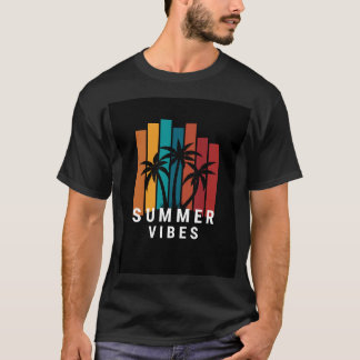 Camiseta Hello Summer Vibes chicos Diversión Vacac