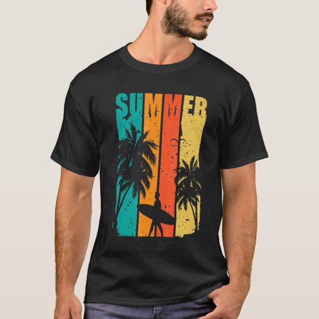 Camiseta Hello Summer Vintage Surfing (Anverso)