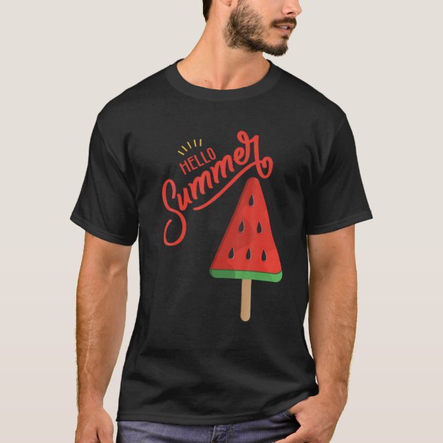 Camiseta Hello Summer Watermelon Cute (Anverso)