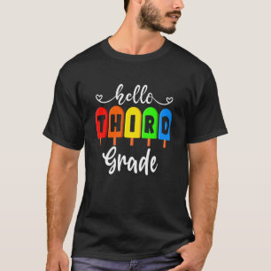 Camiseta Hello Third Grade Cute Back To School First Day Of