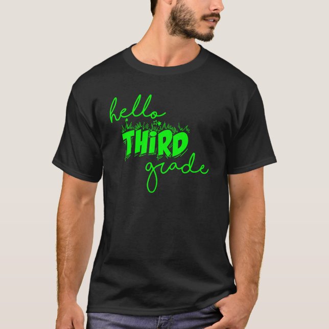 Camiseta Hello Third Grade Team 3rd Grade Back To School Te (Anverso)