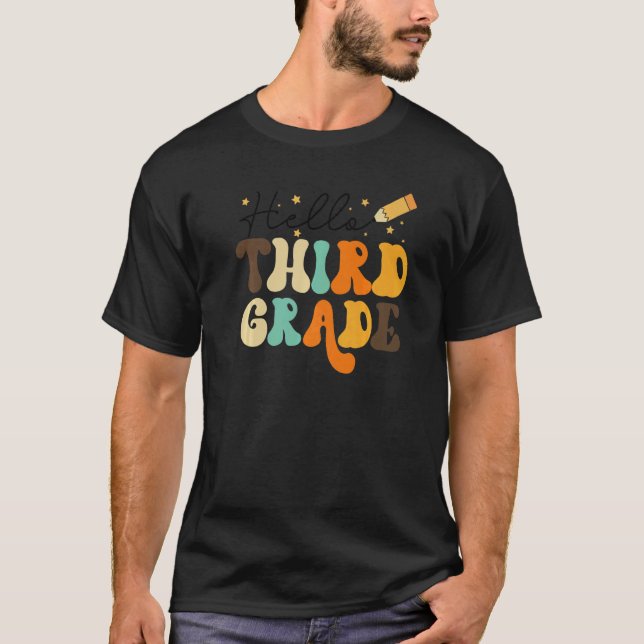 Camiseta Hello Third Grade Team 3rd Grade Teacher Back To S (Anverso)