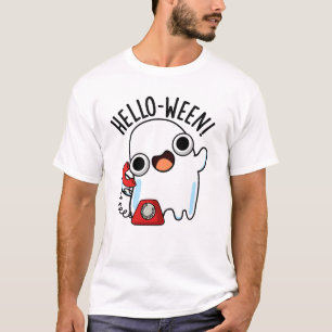 Camiseta Hello-ween Funny Ghost Pun