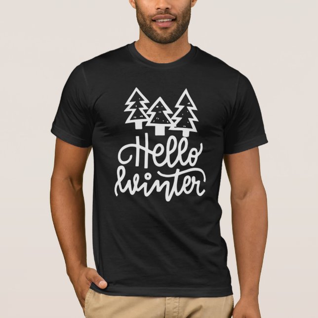 Camiseta Hello Winter Shirt, Christmas shirt (Anverso)