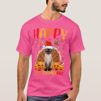 Camiseta Hellogracias a gato siamés feliz de animal gato si
