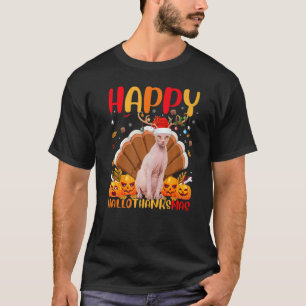 Camiseta Hellothanksmas del gato Sphynx Happy Sphynx