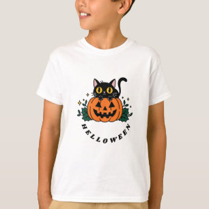 Camiseta Helloween. ¿Pumnkin y gatito asustado?