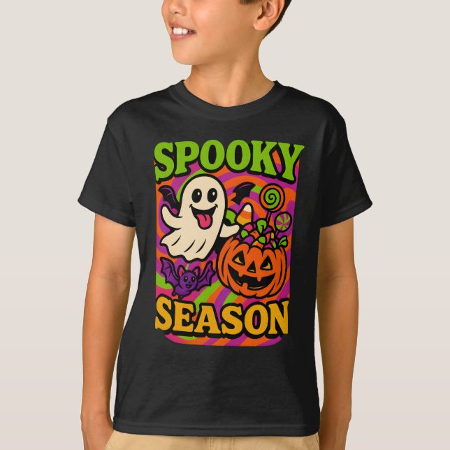 Camiseta Helloween Spooky Season Retro Clothes Unisex (Anverso)